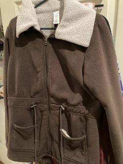 Brown Sherpa lined jacket Thumbnail