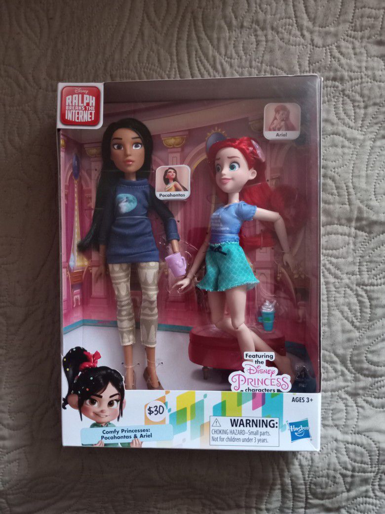 PRINCESS ARIEL AND POCAHONTAS DOLLS NEW TOYS $30 ✔️PRICE IS FIRM ✔️