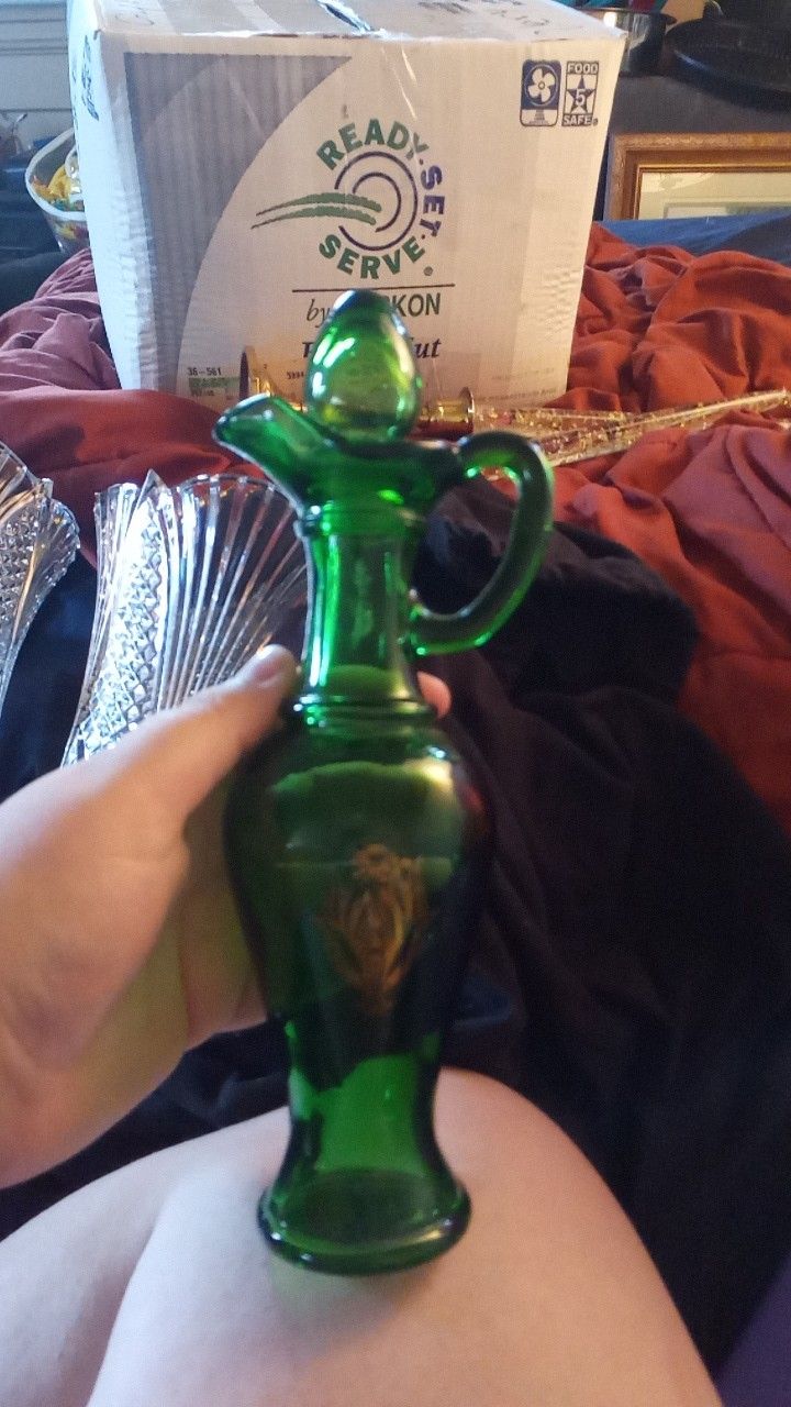 Avon glass pitcher