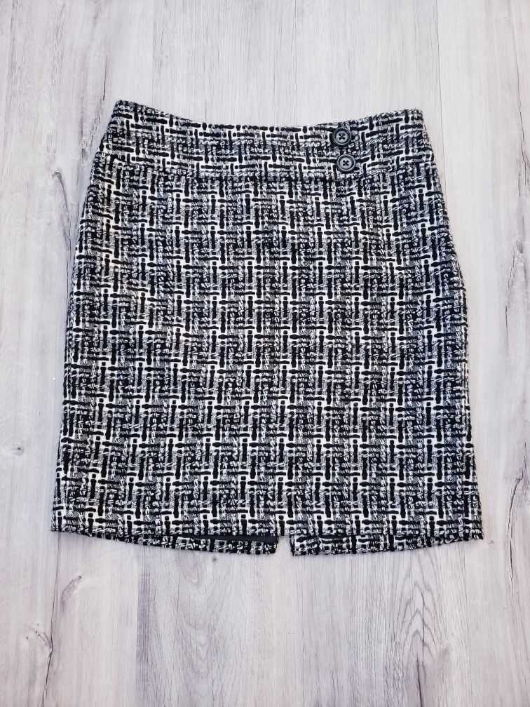 Ann Taylor Tweed Pencil Skirt Size 4 Satin Lined