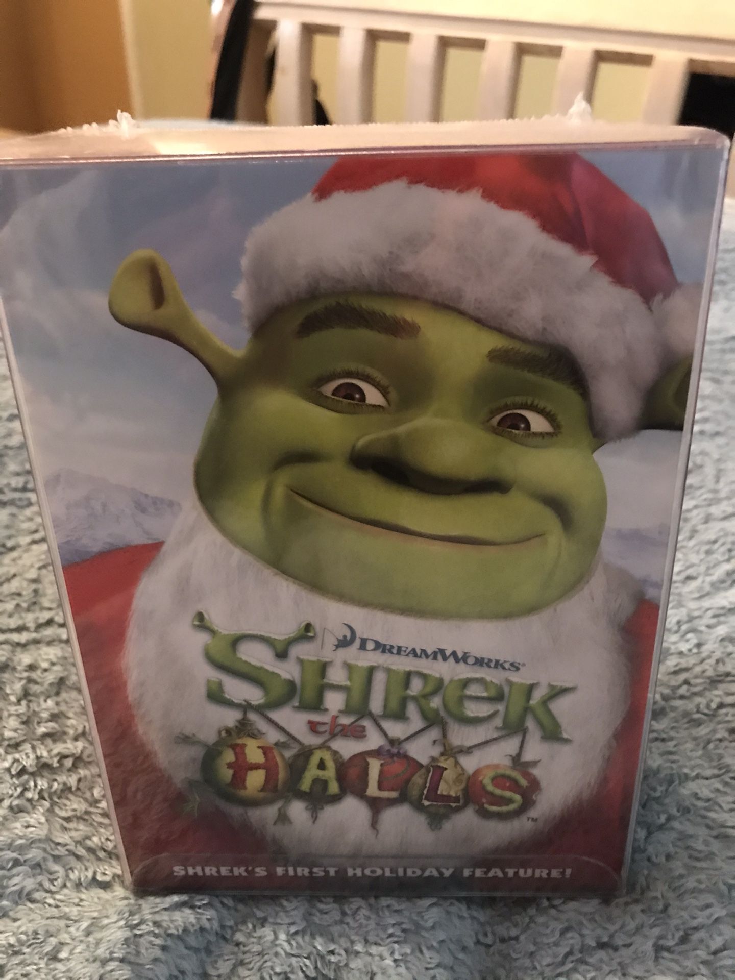 Shrek The Halls Christmas DVD & TY Beannie babies Set