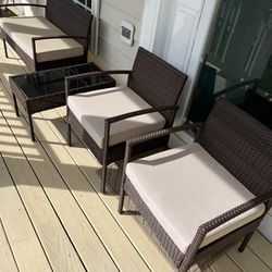 Patio Furniture (SOFA + 2 Chairs + Table)  Thumbnail
