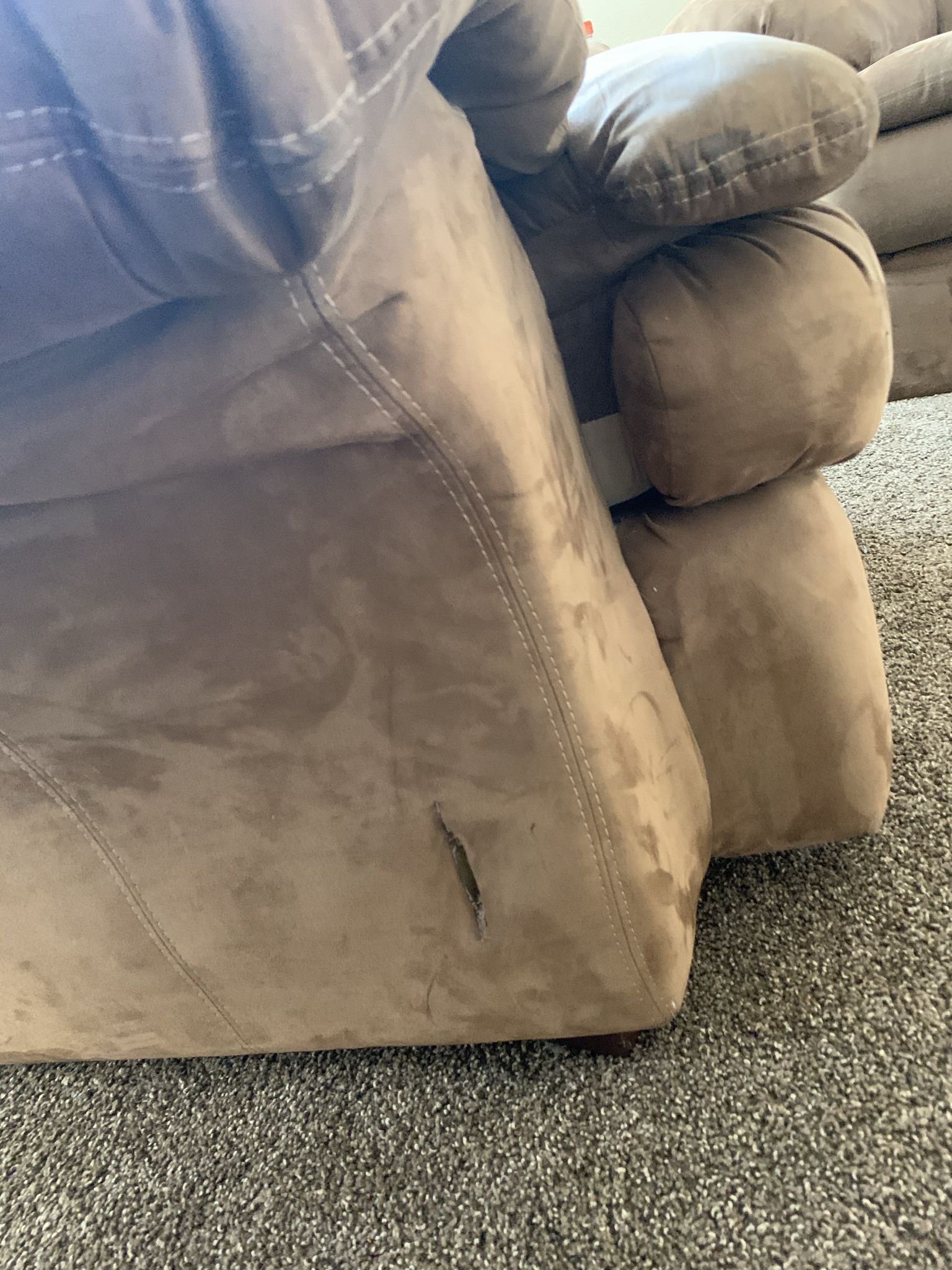 Brown Couch With Oversized Chair