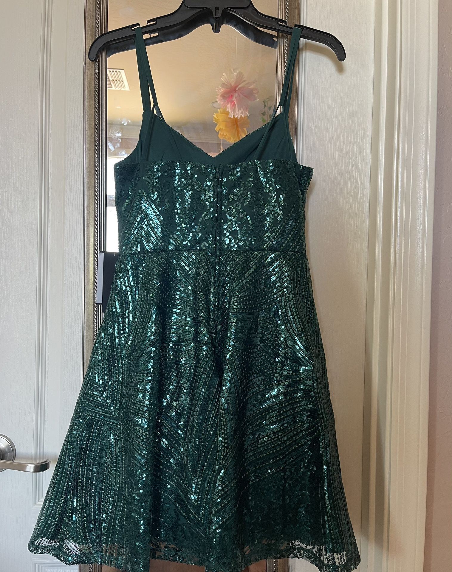 Gorgeous Emerald Sequin Dress