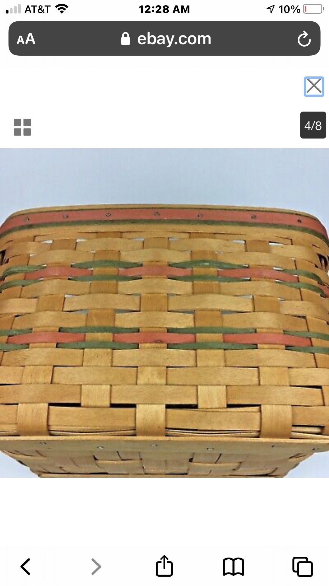 Longaberger Mother’s Day Memories Basket With Lid