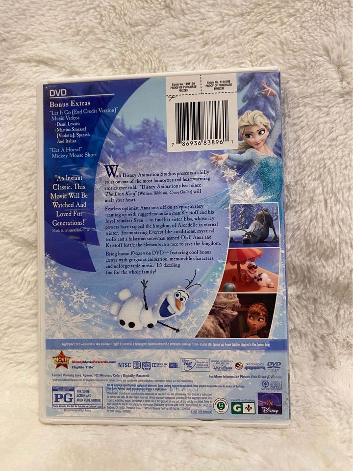 Disney frozen dvd elsa anna movie