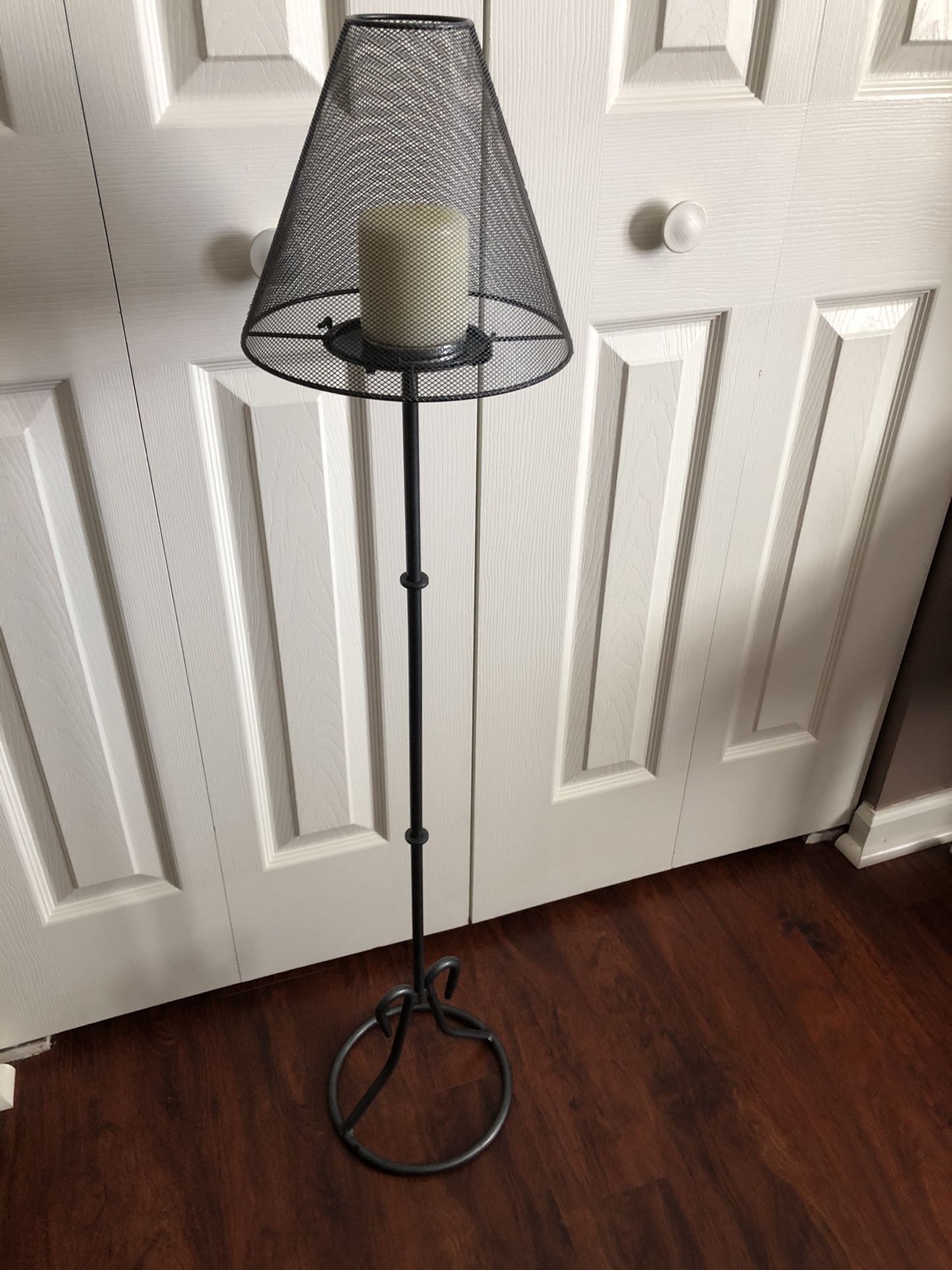 Tall Pewter Candle Holder