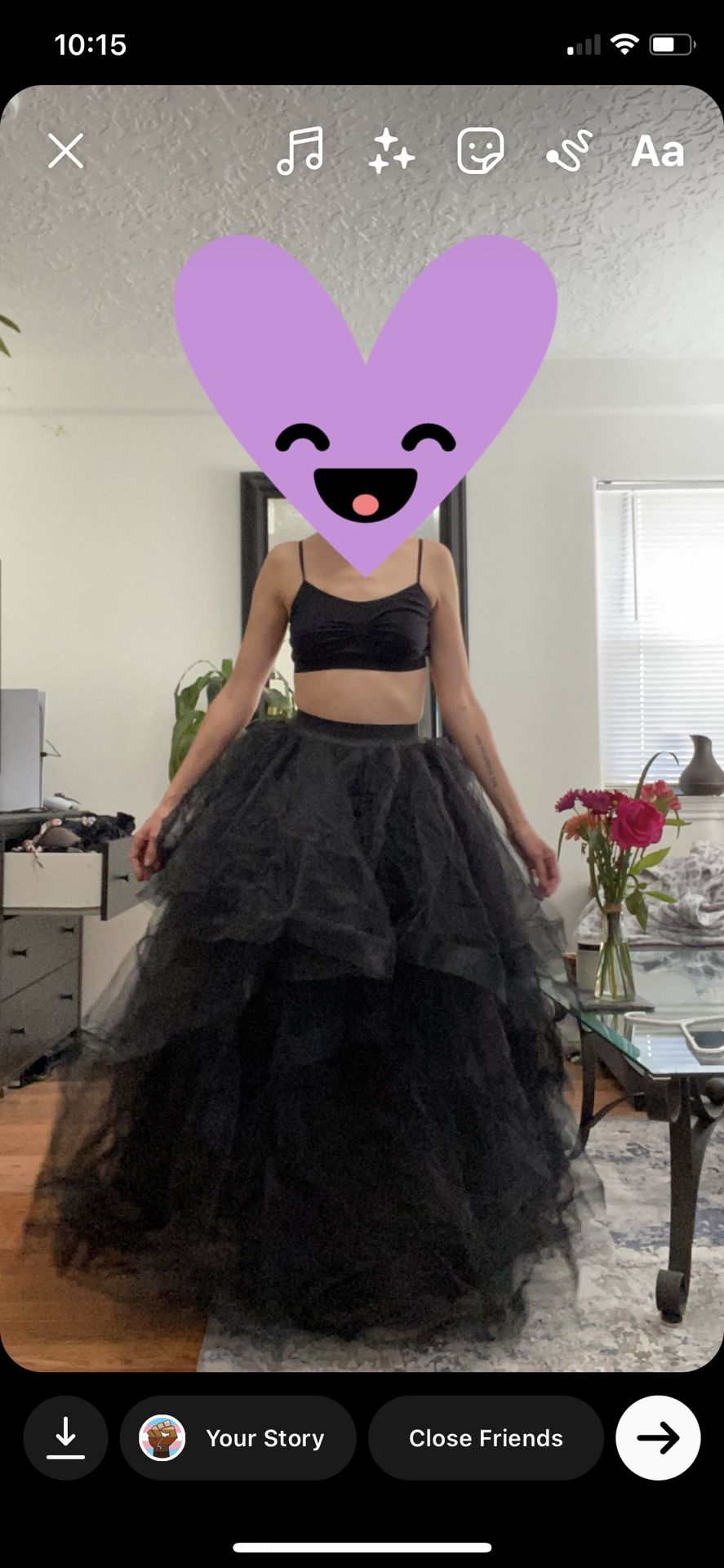 Black Puffy Wedding Skirt