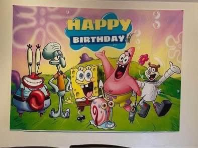 Soongebob Birthday Backdrop