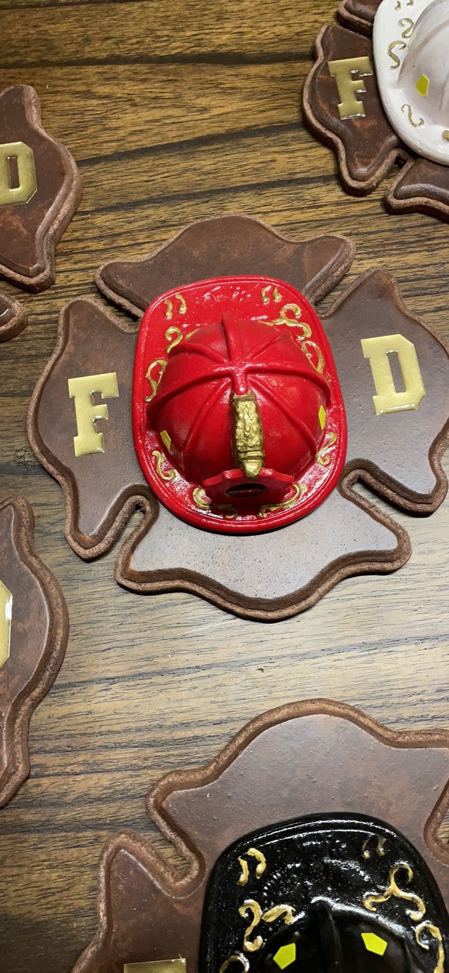 Hand Made Mini Fire Fighter Helmets