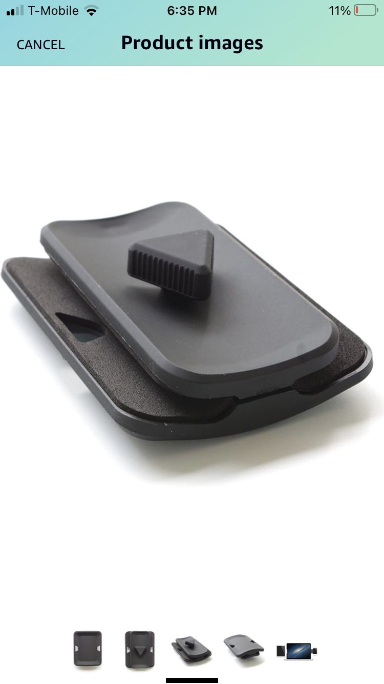 Xcivi Side Mount Clip - Mount Your Phone or Tablet to Your Laptop or Monitor - Dual or Triple Display Bracket Connects Tablet/Smartphone (Black)