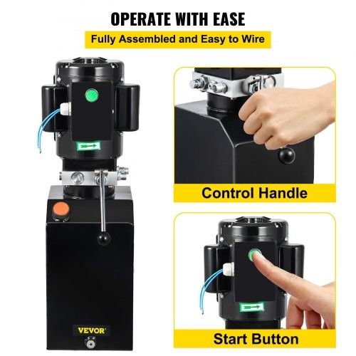 14l Car Lift Hydraulic Power Unit Pack 220v 60hz 1ph 2950 Psi Auto Repair 3.5gal