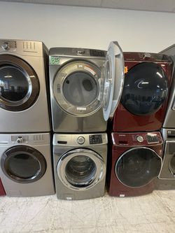 Samsung Front Load Washer And Electric Dryer Set Used Good Condition With 90days Warranty  Thumbnail