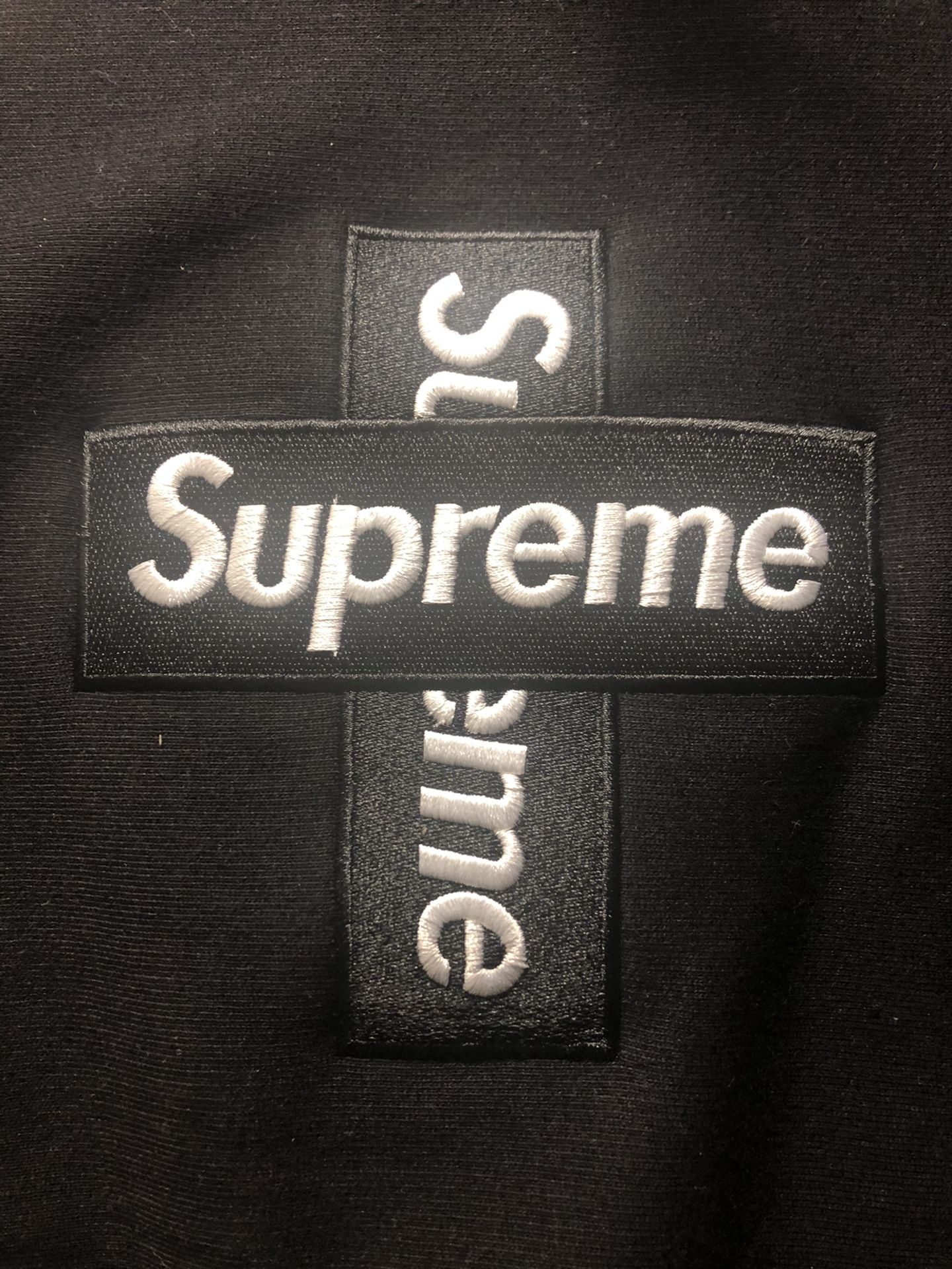 Supreme Cross Box Logo Hoodie Black M