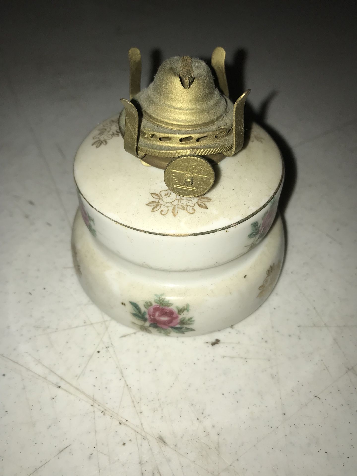 Small vintage hurricane lamp