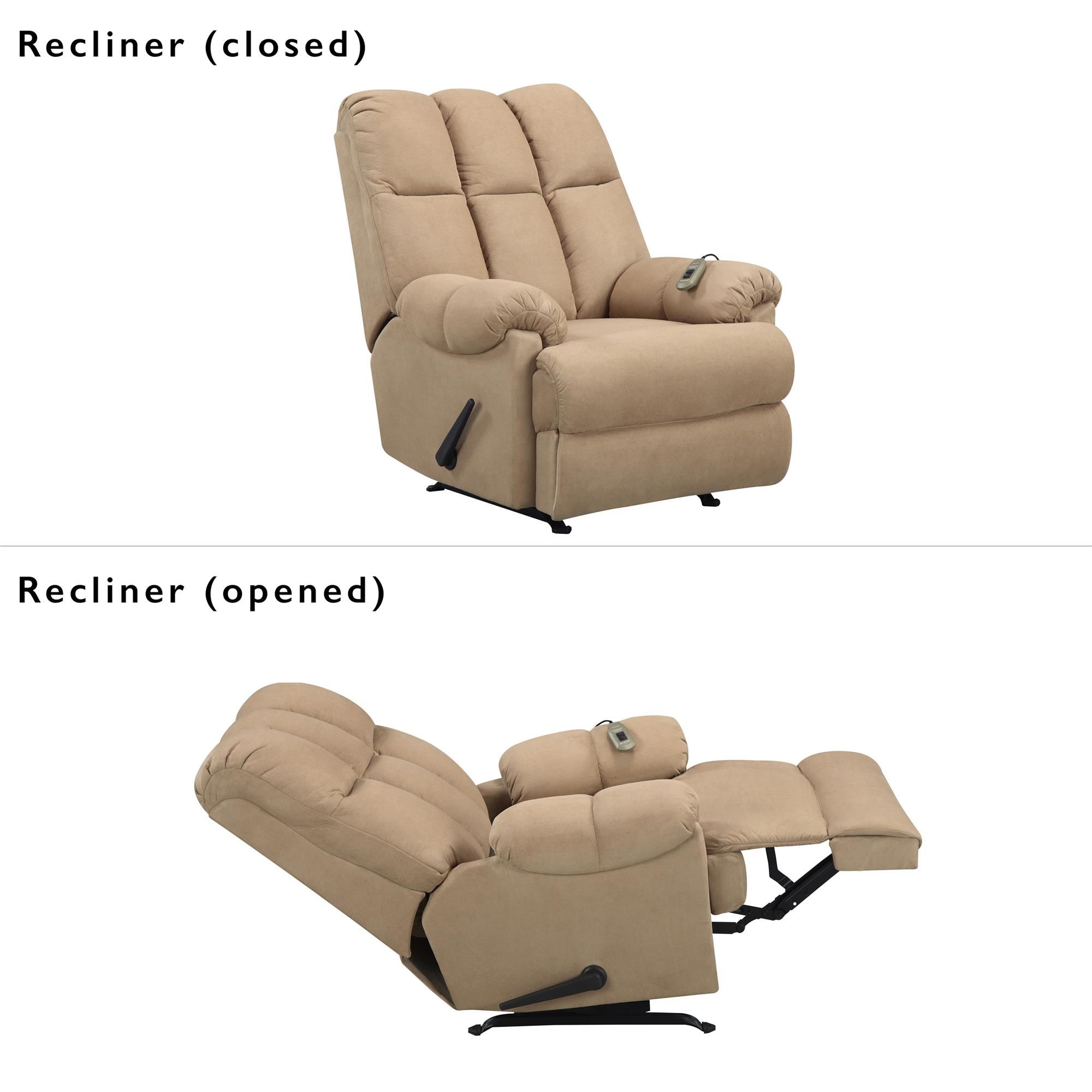 NEW Massage Rocking Recliner Chair Comfortable Padded Sofa Lounge Reclining Home Rocker Upholstered Relaxation Seat Massager *βREADβ*