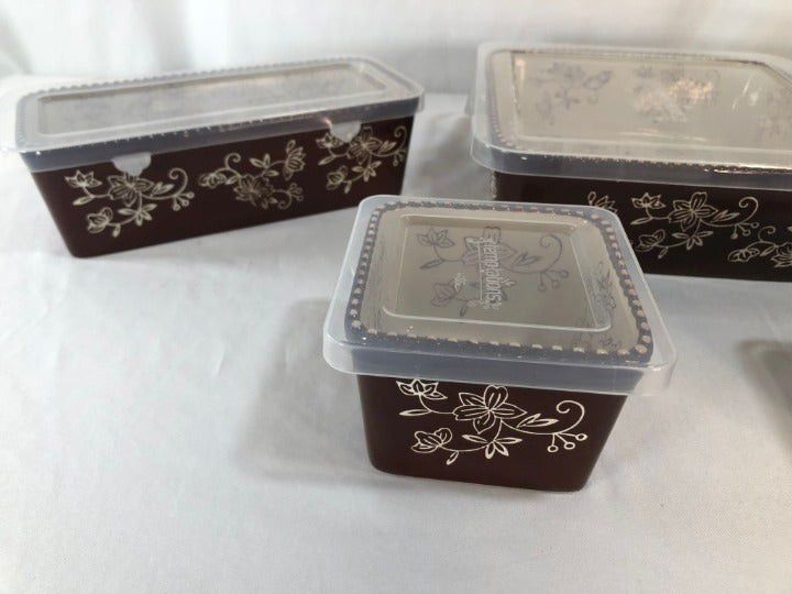 Temp-tations Floral Lace 5 Pc. Bakerware Set with lid