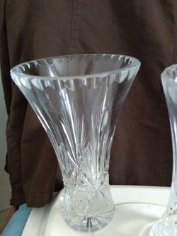 Set Of Genuine Crystal Vases.  Thumbnail