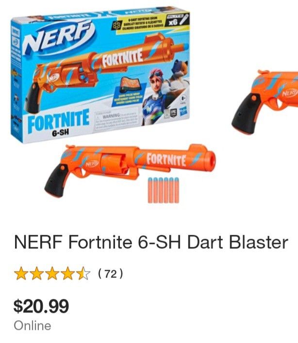 Nerf Fortnite 6-SH Dart Blaster