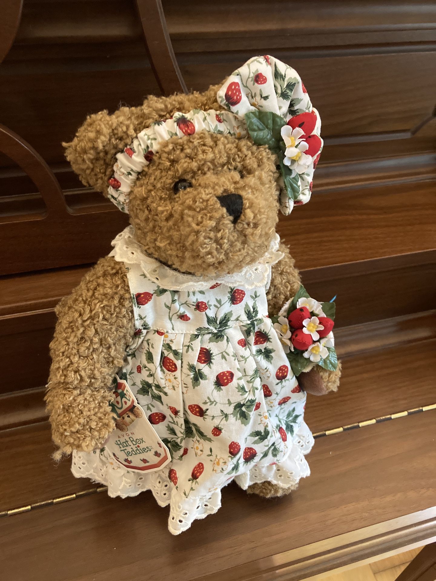 Teddy Bear Plush Strawberry Hat Box Series 