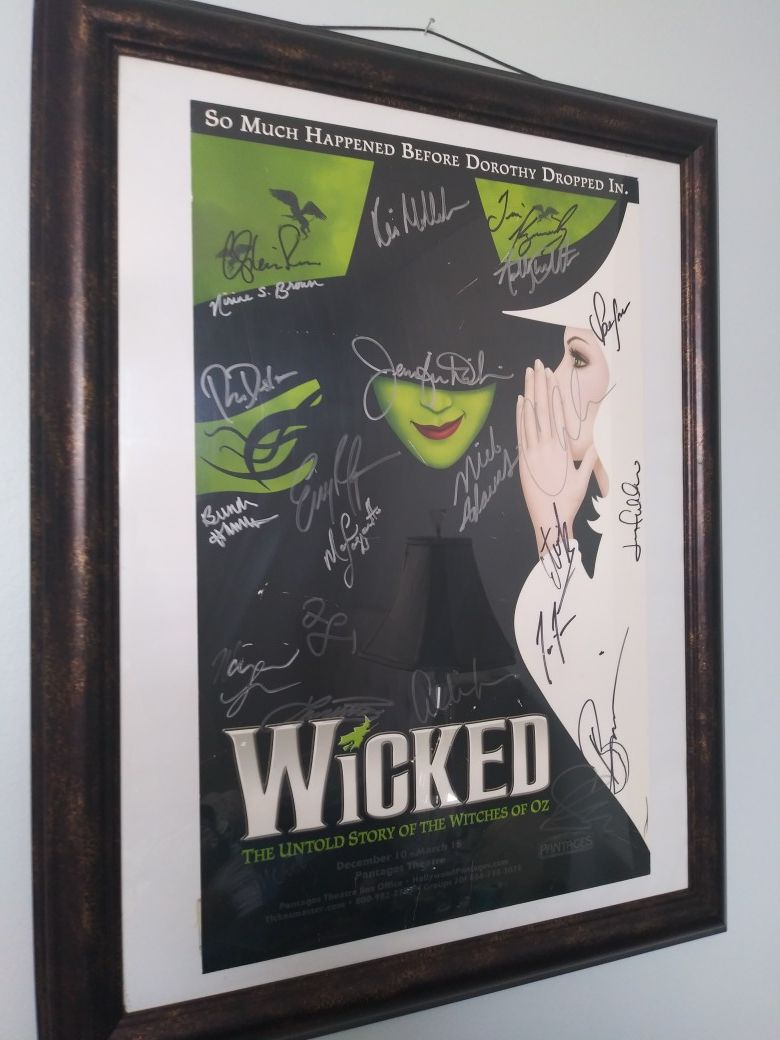 2018 Original Cast WICKED Signed Poster for Sale in CTY OF CMMRCE, CA ...