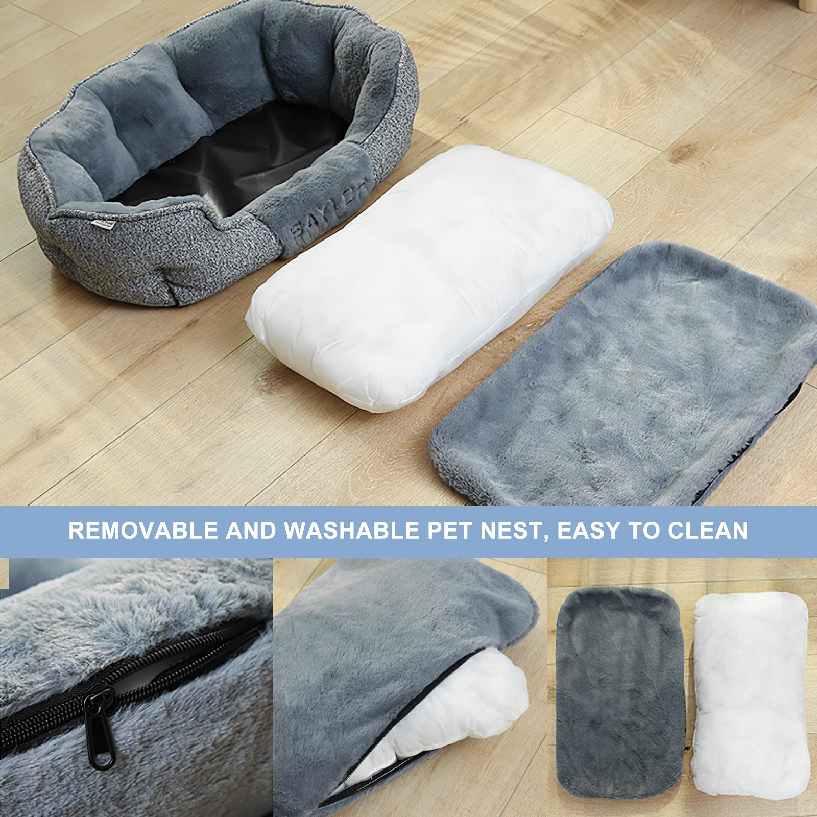 SeaTop Calming Pet Beds for Small Medium Large Sizes Dogs NAD Cats, Comfy Self Warming Pet Beds with Removable Washable Covers  Details:  Size: Large 