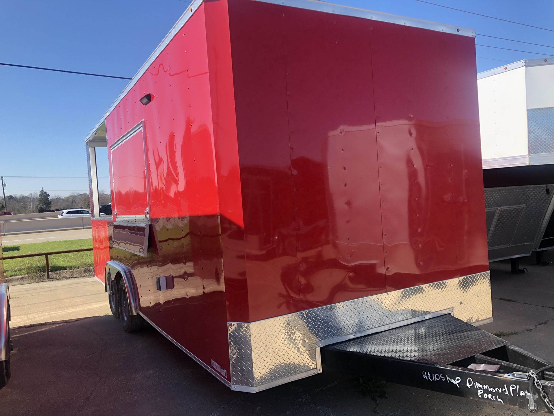 Bbq porch concession trailer w open porch 8.5x20