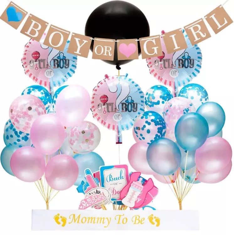 Gender Reveal Party Supplies 64pc