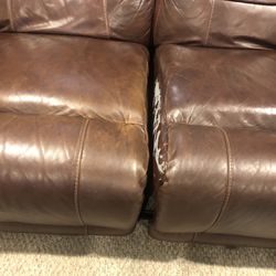 Free Couches - Originally From Cardis / Recliners/ Real Leather  Thumbnail