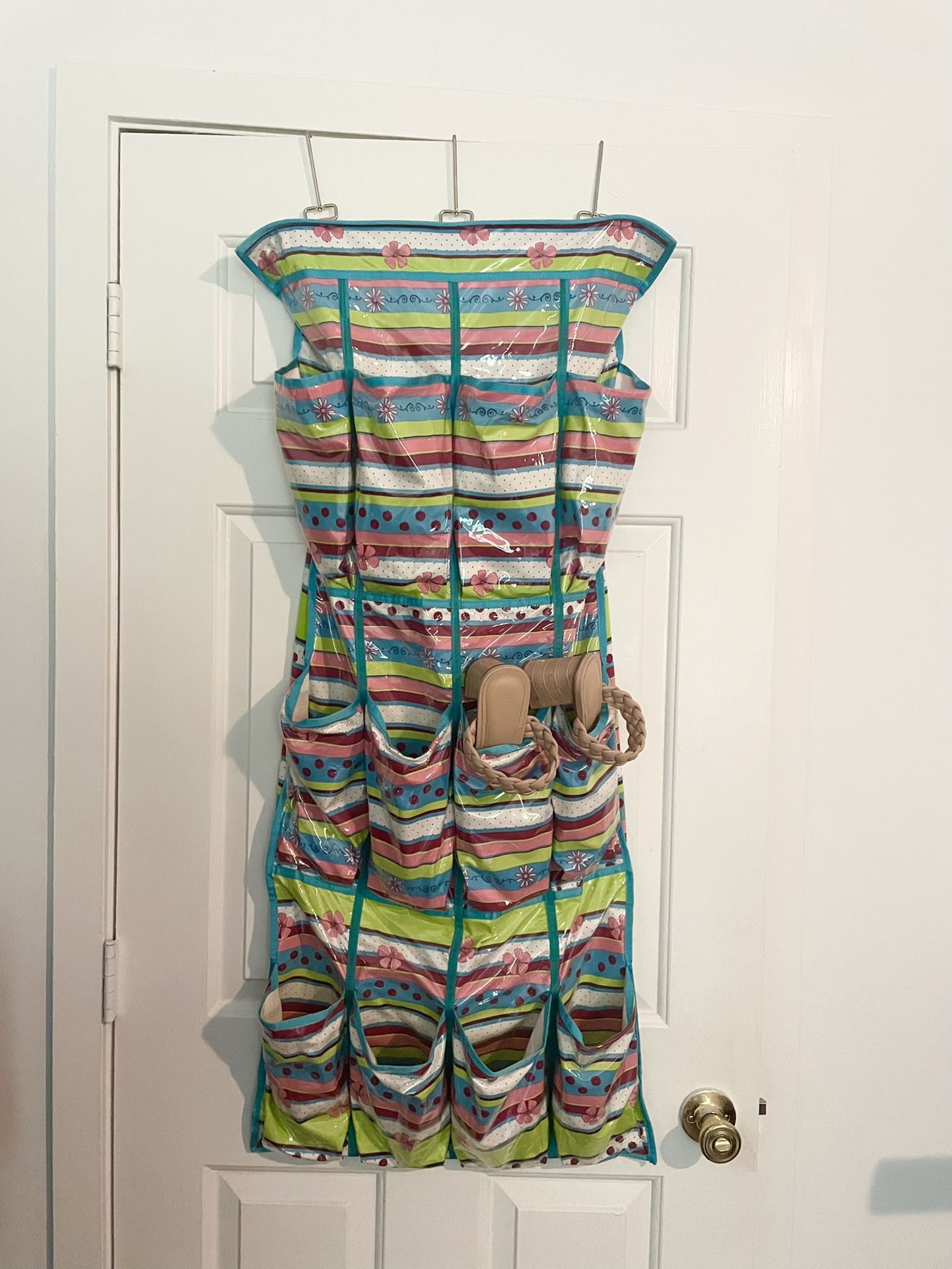 Colorful Over The Door Hanging Shoe Rack