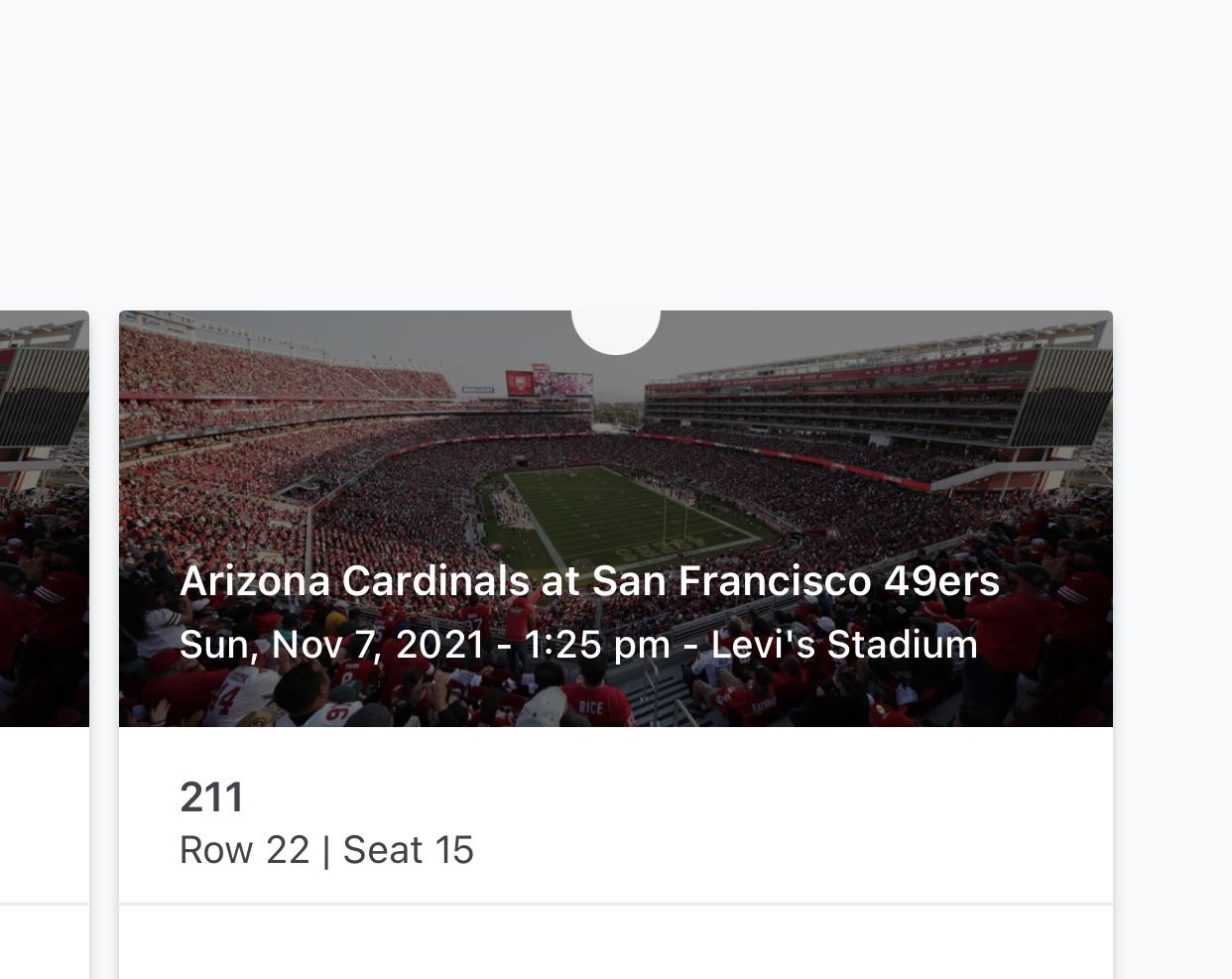 49er Vs Cardinals Football Game Tickets (2) 