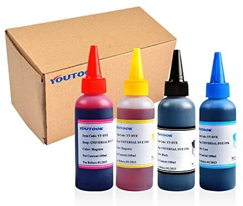 Printer Ink Refill Dye Ink or HP Inkjet Printer Cartridges 1Set 4 Pcs