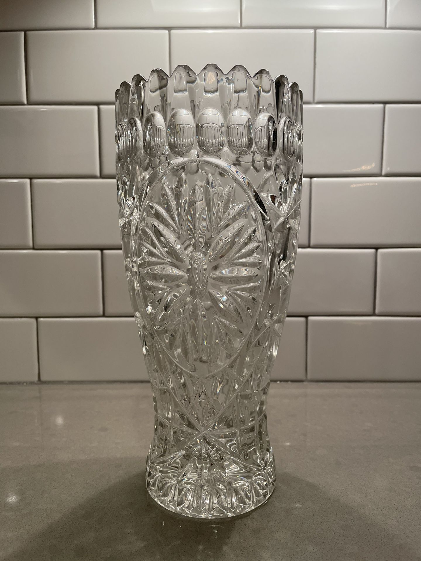 Antique Crystal Vase In Perfect Condition 