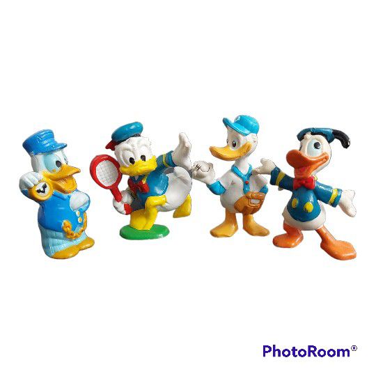 Set of 4 Disney 80s and 90s  Donald Duck pve figures