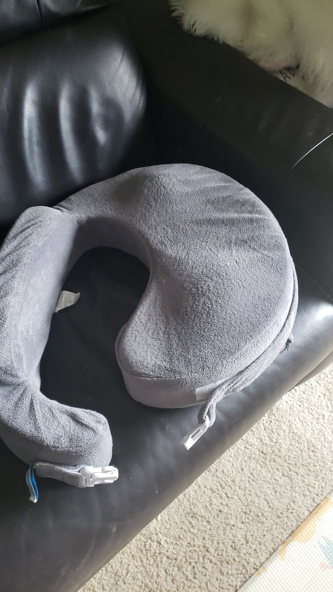My Brest Friend Deluxe Nursing Pillow for Comfortable Posture, Evening Grey