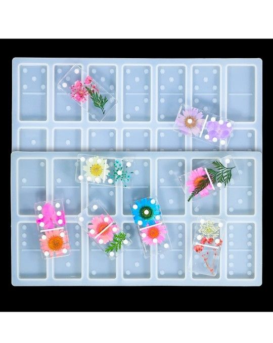 Domino Resin Casting Mold- Double 6 Set- New