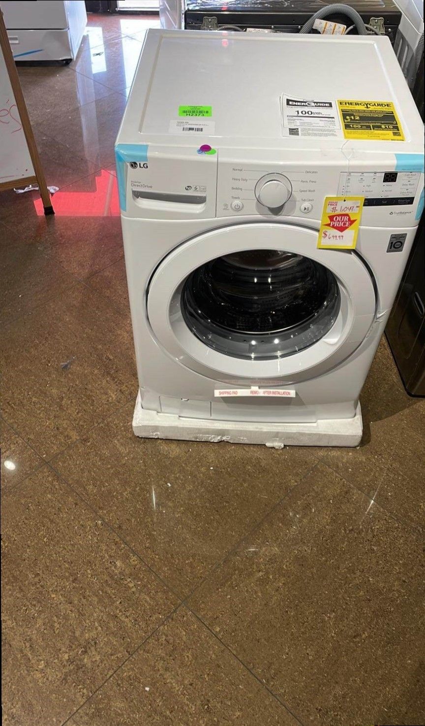 Lg wmcw 4 5 cu ft high efficiency stackable front load washer for sale