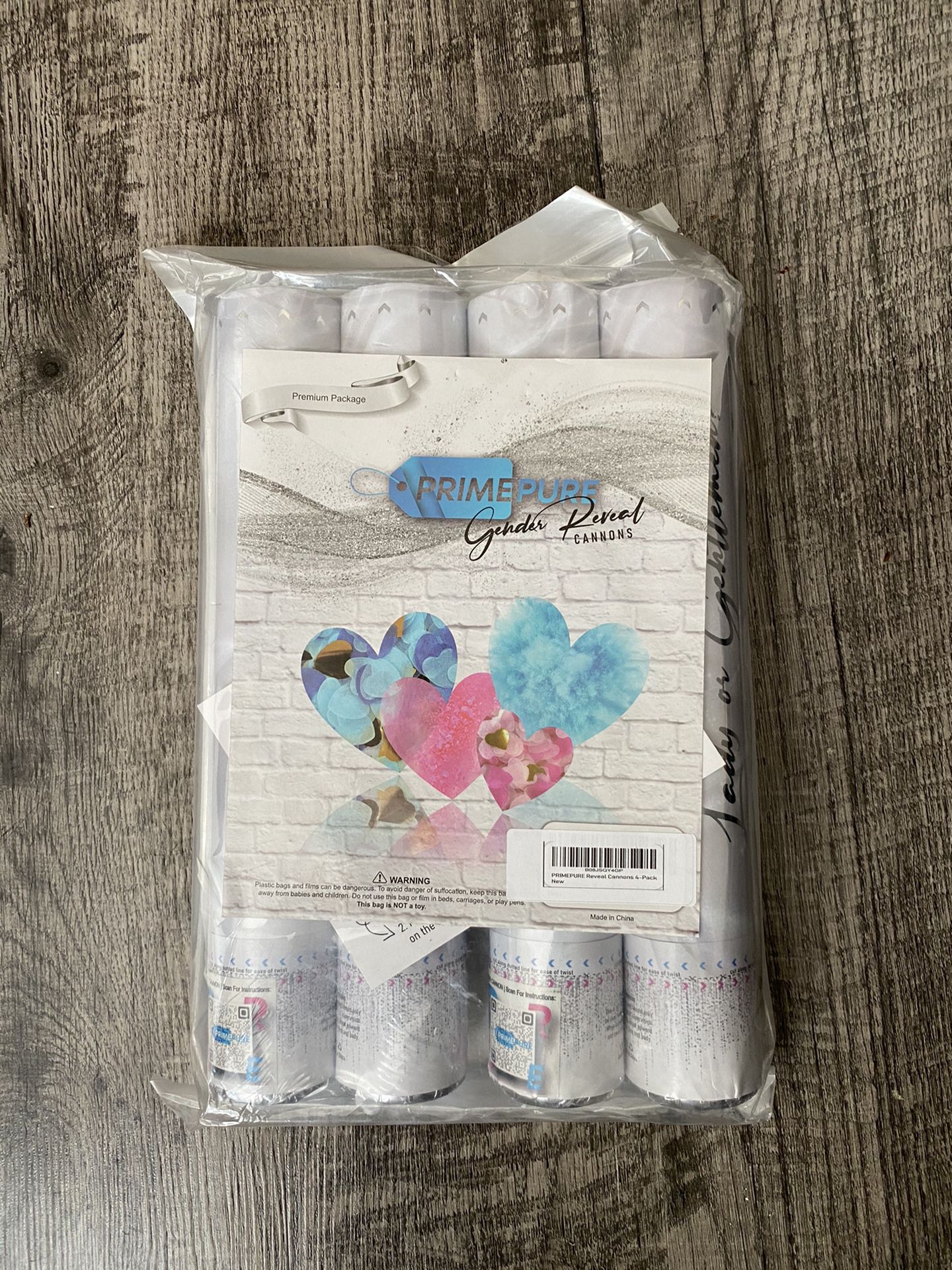 4 Gender Reveal Confetti Cannon’s - Baby Blue