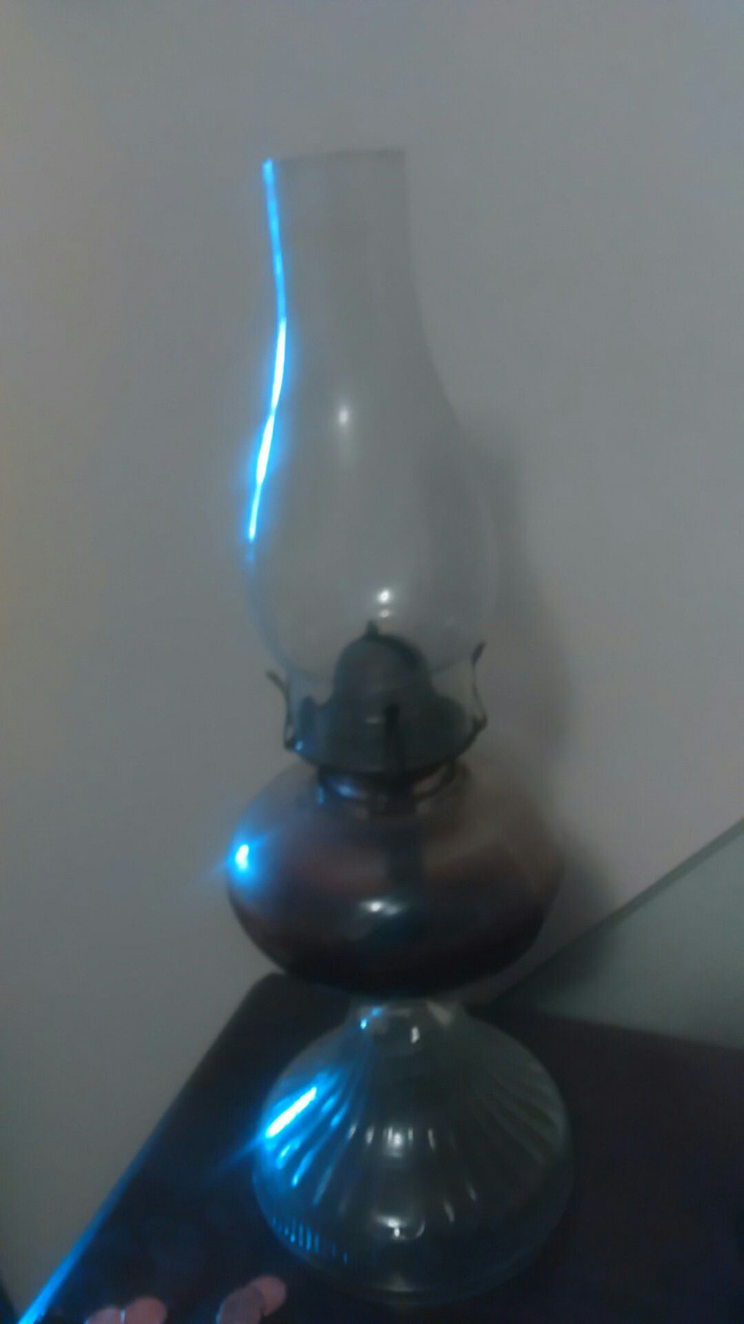 Original vintage kerosene oil lamp