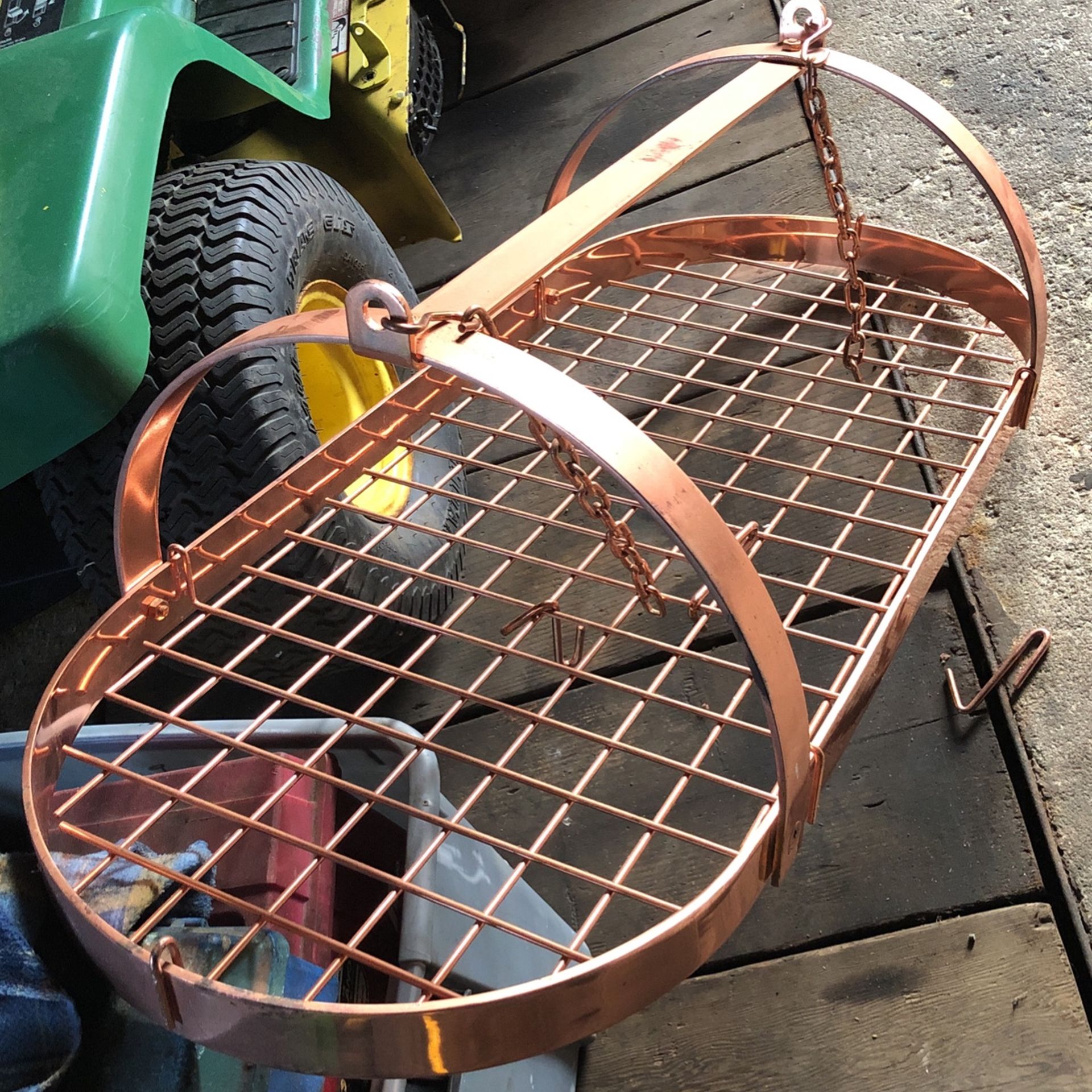 Kinetic Pot Rack ,Oval ,full Copper color