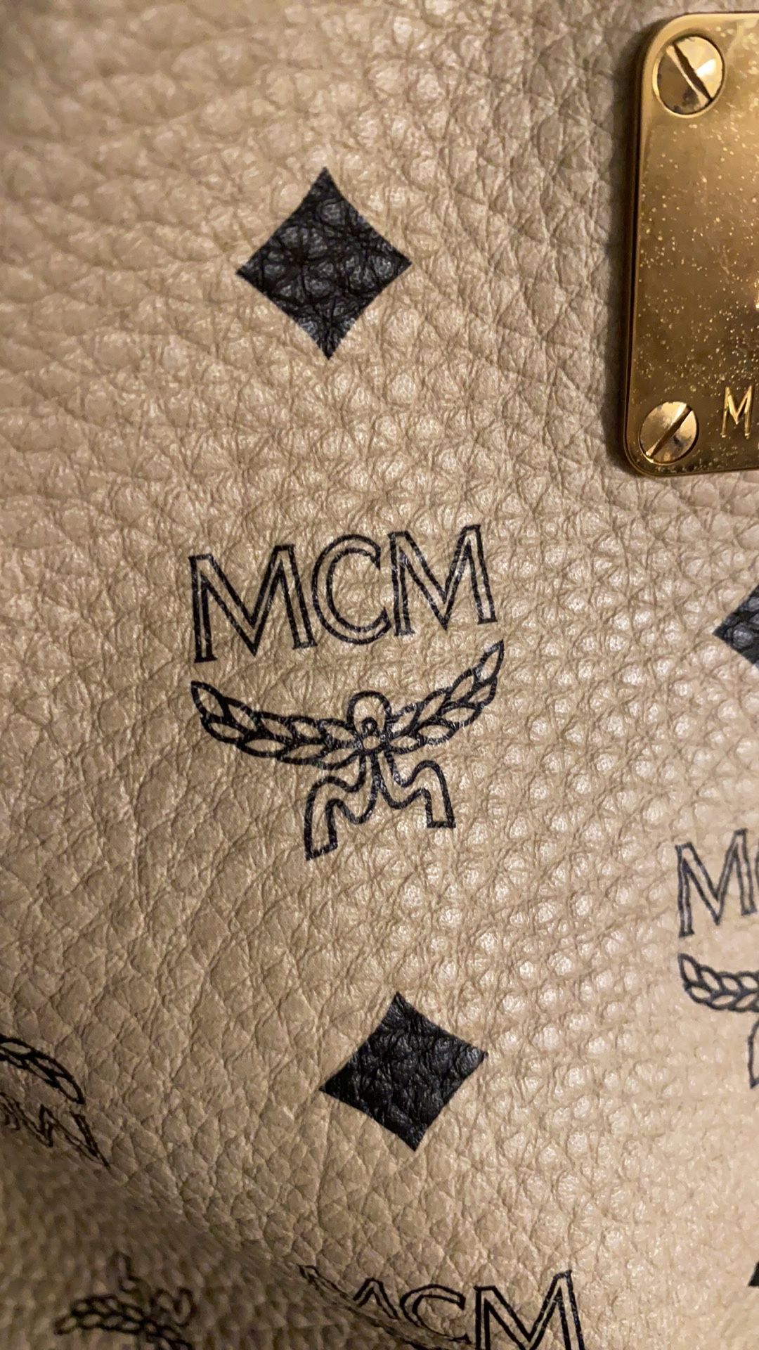 MCM Viesto Tote Bag, Gold