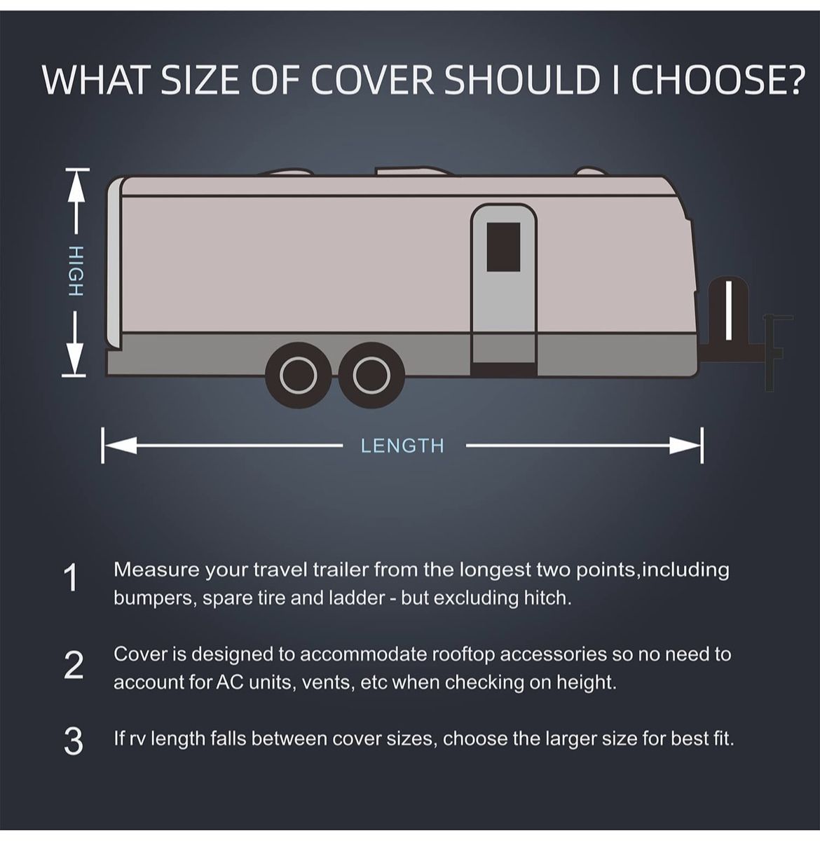 RV Cover for 18'1" - 34' RV with 4 Tire