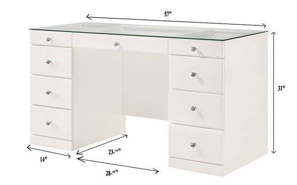 makeup table and mirror