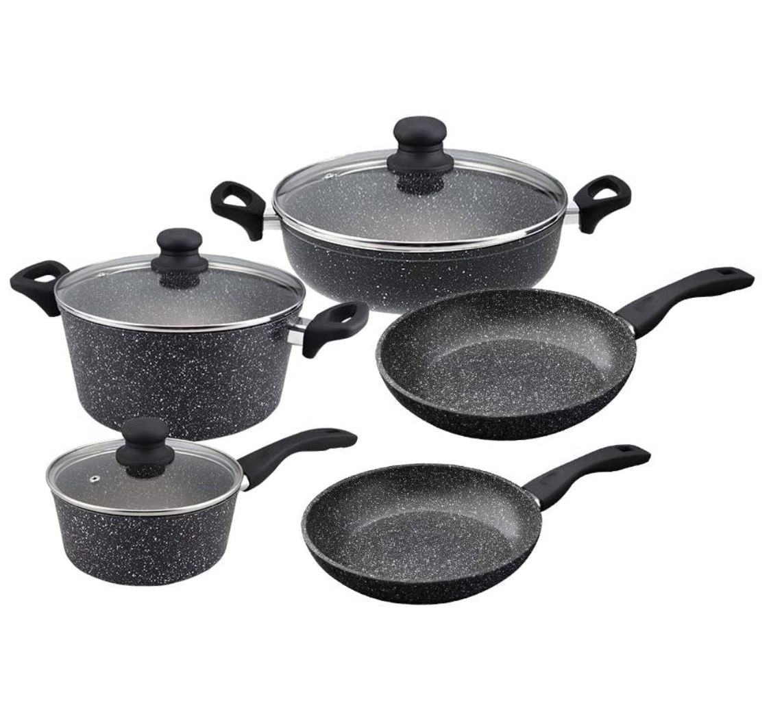 Westinghouse Marble Finish Non Stick Cookware Set Pot Pans Fryer