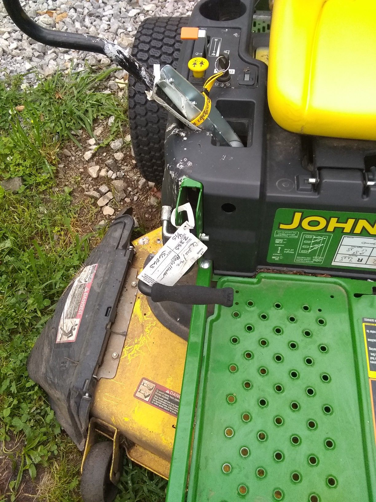 John deer riding lawn mower