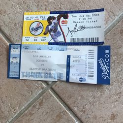 Two Dodgers Tickets * One Signed Thumbnail