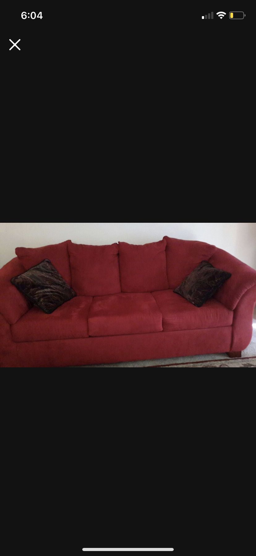 Living Room Set  With Three Seats In The Couch as Love Seat  Looks Like New Almost New