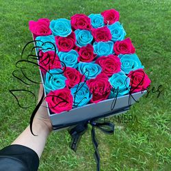 Eternal Box Roses Real Preserved Flowers Long Lasting Bouquet Anniversary Bday Gift Luxury Handmade immortal roses  Thumbnail