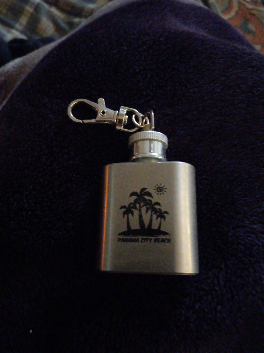 Panama City Beach Flask Keychain