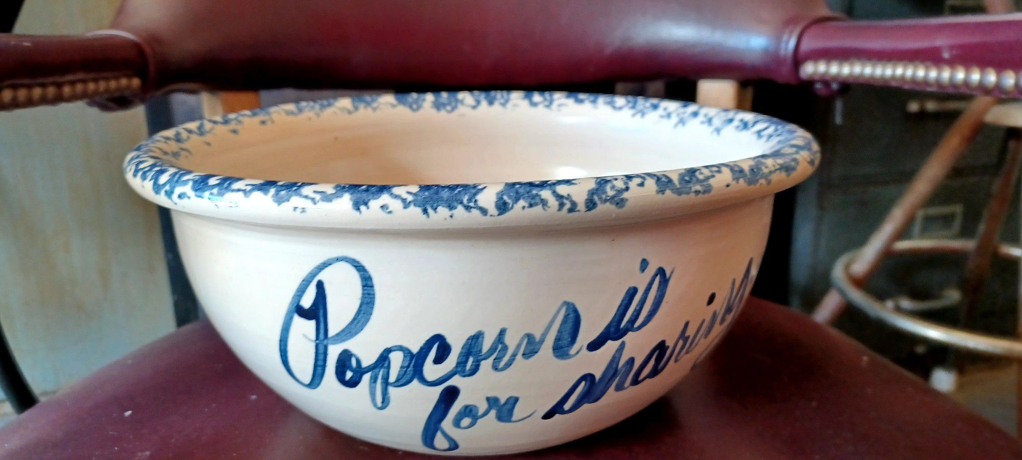 Large Popcorn Bowl Says Popcorn Is For Sharing And That's All Folks